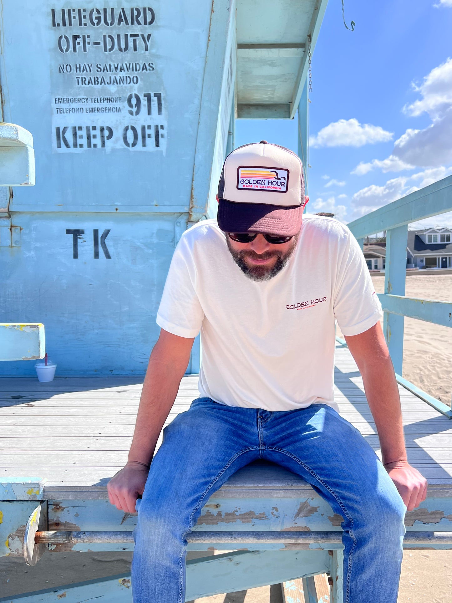 Golden Hour Trucker Hat with Patch